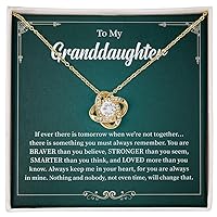 To My Granddaughter Necklace Gift From Grandma And Grandpa Necklace With Message Card Gift Box Jewelry For Graduation Gift.