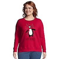 Just My Size Women's Size Plus Ugly Christmas Sweatshirt