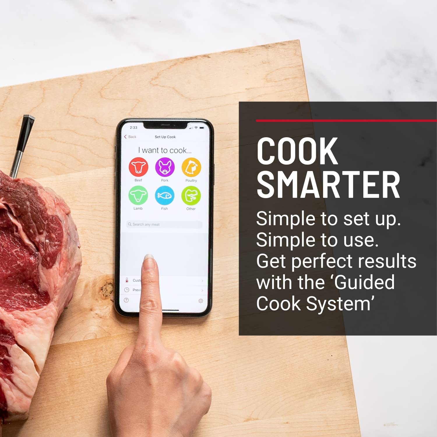 Original MEATER: Wireless Smart Meat Thermometer | 33ft Wireless Range | for The Oven, Grill, BBQ, Kitchen | iOS & Android App | Apple Watch, Alexa Compatible | Dishwasher Safe