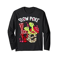 Slow Poke Love Valentine's Day Funny Turtle couples in love Long Sleeve T-Shirt