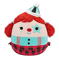Squishmallows Original 12-Inch Eurydice Clown with Teal Star Eye Patch - Official Jazwares Plush