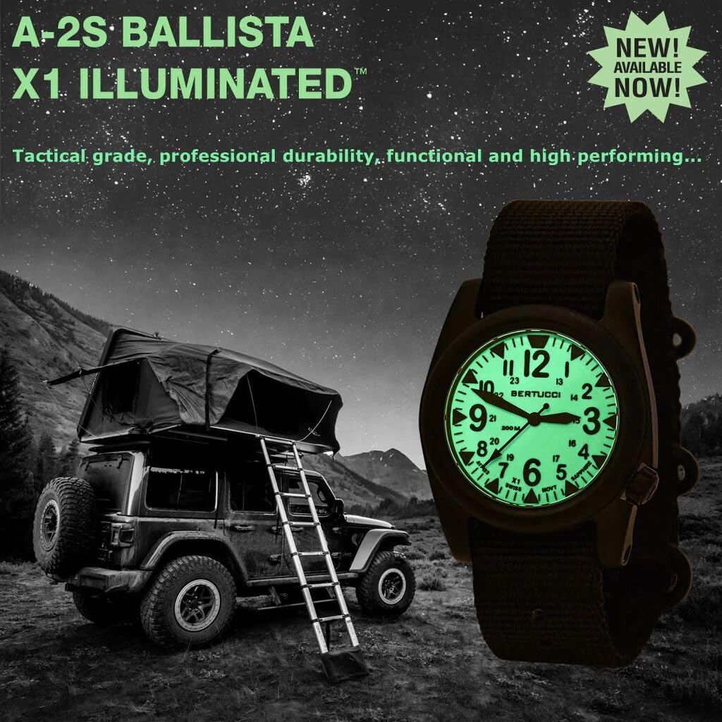 BERTUCCI A-2S Ballista X1 Illuminated Watch - X1 Super Luminous Dial