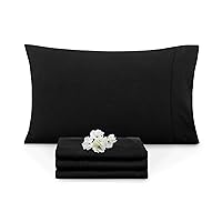 Empyrean Bedding Pillow Cases King - Soft King Pillow Cases - King Size Pillow Cases - King Pillow Cases Set of 8 - Premium Hotel Pillowcases King Size -Black