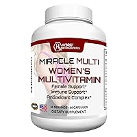 MiracleMulti Multivitamin for Women - Female Support Formula, Immune Support, Minerals, Biotin, Antioxidants & Superfoods Blend – 60 Capsules