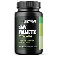 Saw Palmetto for Men | DHT Blocker for Hair Growth and Potent Prostate Supplements for Men and Alpha Males | 100 Vegan Vitamins