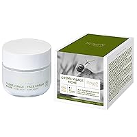 Snail Mucin Rich Face Cream - For Dry/Very Dry Skin - 30% Snail Mucin Moisturizer, Certfied Organic - Fades Dark Spots, Smooths Wrinkles, Brightens, Made In France, 1.7 oz