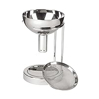 Wine Enthusiast Aerating Funnel w/Removable Screen & Stand – Premium Stainless Steel Wine Filter for Mess Free Pouring