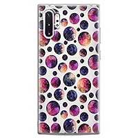 Case Compatible for Samsung A91 A54 A52 A51 A50 A20 A11 A12 A13 A14 A03s A02s Galaxy Circles Print Cute Clear Flexible Silicone Art Bright Planets Space Slim fit Soft Elegant Lux Design Woman
