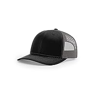 Richardson Trucker Cap, Black/Charcoal, One Size