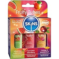SKINS Sex Lube Set - Water Based Lube, Tingle Lube and a Silicone Lube, with 3 Flavored lube for Couples - Vital Personal Lubricants & Anal Lube Set with Fruity Edible Lube for Oral Sex