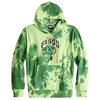 Minecraft Boys' SSSS Exploding Creeper Warning Noise Tie-Dye Hoodie