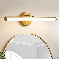 KAISITE Bathroom Light Fixture Over Mirror - Gold Vanity Light Fixture 18W 4000K Angle Adjustable 22 Inch LED Dimmable Modern Vanity Light Bar for Bedroom Living Room Bathroom