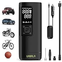 Tire Inflator, 2-IN-1 Portable Air Compressor 20000mAh & 3X Faster Inflation Air Pump for Car w/Digital Tire Pressure Gauge, Cordless Tire Pump for Car, Bicycle, Motorcycle, Ball (2024 New Upgraded）