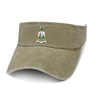 Coat Arms of St Vincent and Grenadines Leaky Top Denim Hat Print Sun Visor Hat Baseball Cap Golf Hat for Adult