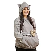 Cat Hoodie, The Original AS SEEN ON TV Kitty Carrying Sweatshirt, with Super Soft Kangaroo Pet Pouch