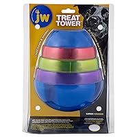 JW Pet Company 43506 Treat Tower Toys for Pets, Large, (Assorted Colors)