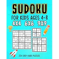 Sudoku Puzzle Book for Kids Ages 4-8: Activity Book of 234 Puzzles with Grids 4x4, 6x6 and 9x9, Solutions included Sudoku Puzzle Book for Kids Ages 4-8: Activity Book of 234 Puzzles with Grids 4x4, 6x6 and 9x9, Solutions included Paperback
