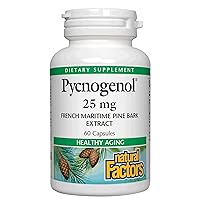 Natural Factors, Pycnogenol 25 mg, Antioxidant Support for Healthy Aging, 60 Capsules