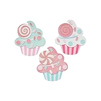 GILTTER FOAM CUPCAKE MAGNET CK-12 - Craft Kits - 12 Pieces