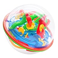 3 otters 3D Puzzle Ball Large, 138 Obstacles Maze Ball Interactive Maze Game Education Toy Sphere Game Ball Boy Gifts