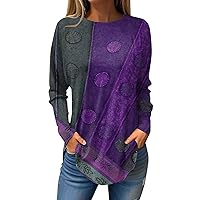 Oversize Workout Top Tops for Women Black Long Sleeve Shirt Women Black Shirts for Women Hawaiian Shirt Long Sleeve Workout Tops for Women Going Out Tops Shirts for Women Purple XL
