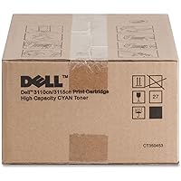 Dell PF029 Color Laser Printer 3110cn 3115cn Toner Cartridge (Cyan) in Retail Packaging