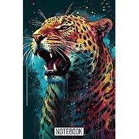Notebook: Leopard Animal Lovers Gifts For Birthday Christmas, Lined Notebook Journal