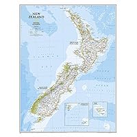 National Geographic New Zealand Wall Map - Classic (23.5 x 30.25 in) (National Geographic Reference Map) National Geographic New Zealand Wall Map - Classic (23.5 x 30.25 in) (National Geographic Reference Map) Map