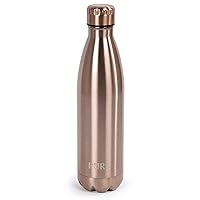 Drinkware Pure Premium-Quality 750ml Sports CTG Large Stainless Steel Vacuum Insulated Metallic Water Bottle, 25 oz, Rose Gold