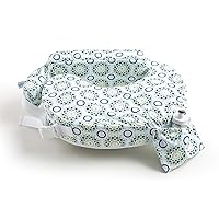 Original Nursing Pillow Enhanced Ergonomics Essential Breastfeeding Pillow Support For Mom & Baby W/ Convenient Side Pocket, Double Straps & Slipcover, Sparkles