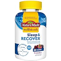 Nature Made Wellblends Sleep and Recover, Sleep Aid with Melatonin 3mg to Support Restful Sleep, plus L-theanine and Magnesium, 44 Gummies