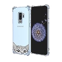 for Galaxy S9 Plus Samsung S9 Plus Case Clear Cute Cat Pattern Cartoon Animal Soft TPU Shockproof Bumper Anti-Scratch Protective Phone Cover for Samsung Galaxy S9 Plus (Staring Cat)