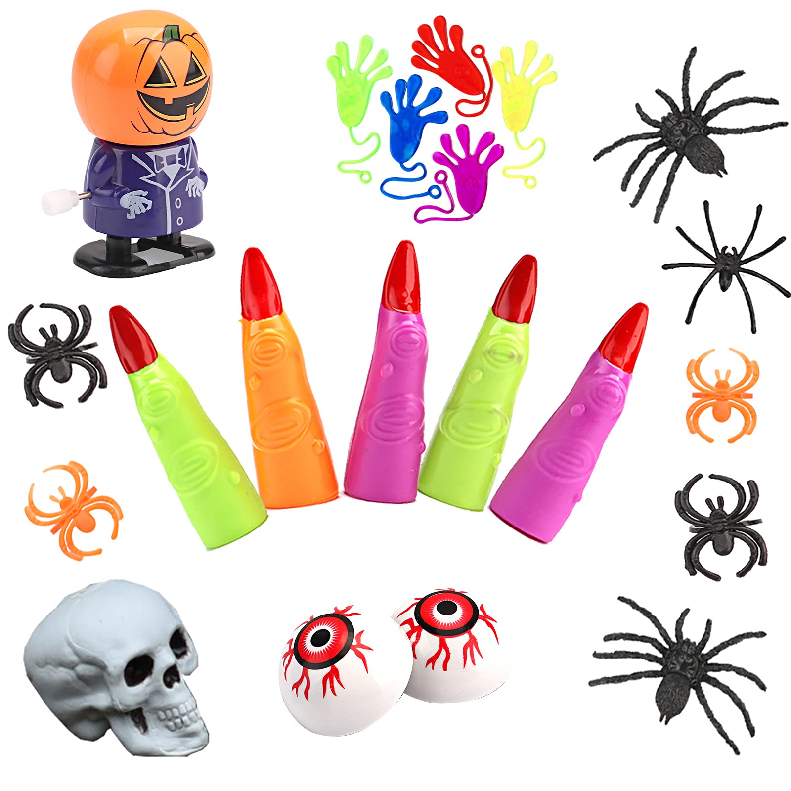 Halloween Party Favors - Perfect Assortment of Halloween Toys for Kids, Great Goodie Bag Fillers, School Classroom Rewards, Halloween Prizes to the Trick-or-Treaters(28 types of the toy, 135 Pcs)