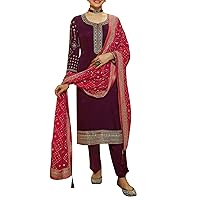 ladyline Customized Maslin Silk Salwar Kameez Suit Partywear Indian Dress Custom Size
