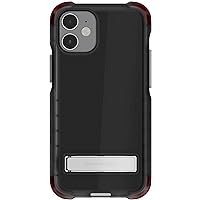Ghostek COVERT iPhone 12 mini Clear Case with Metal Stand Slim Fit Protective Phone Covers Heavy Duty Shockproof Protection Built-In Kickstand Designed for 2020 Apple iPhone 12 mini (5.4 Inch) (Smoke)