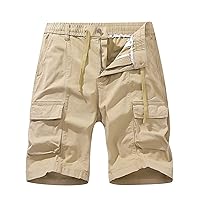 Mens Big Tall Cargo Shorts Summer Cotton Hiking Shorts Relaxed Fit Shorts Ripstop Durable Work Tactical Shorts