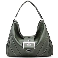 Hobo Handbags for Women Large Satchel Tote Bags Ladies Shoulder Bag Buckle Designer Roomy Purses PU Leather