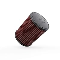 K&N Universal Clamp-On Air Intake Filter: High Performance, Premium, Washable, Replacement Air Filter: Flange Diameter: 3 In, Filter Height: 6.5 In, Flange Length: 0.625 In, Shape: Round, RU-2820