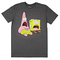 SpongeBob SquarePants Men's Patrick And Spongebob Jaw Drop Graphic T-Shirt