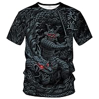 Chinese Dragon Shirt for Men Summer Short Sleeve Tees Tops Animal Theme Shirt Fantasy Graphic T-Shirt