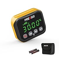PREXISO Angle Gauge Magnetic, Angle Finder - Digital Level Electronic, Protractor Angle Cube Inclinometer for Woodworking, Table Saw, Construction, Masonry, Machinery, 0-360° Bright Backlit Display