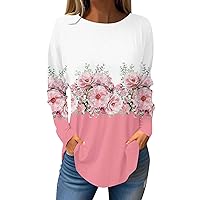 Thermal Tops for Women Women Fashion Casual T Shirt Halloween Prints Long Sleeve Crew Neck Top Blouse Womens H
