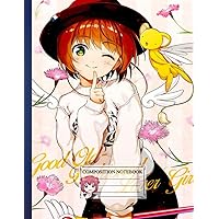 Composition NoteBook : Anime Cardcaptor Sakura Kinomoto JP 1 , 8.5 x 11 Inches, 110 page Perfect For Children School Notes Office Supplies Best Gift Collage Ruled Great Teens Kids Gift Journal