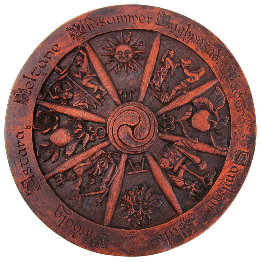 Wheel of the Year Plaque Wood Finish