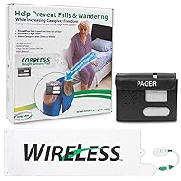 Smart Caregiver Wireless Bed Pad Alarm System with Weight Sensor and Pager for Fall Prevention | 10