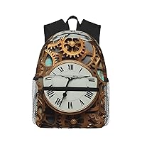 Rusty Steampunk Clock Backpack Laptop Men Business Work Casual Daypack Women Lightweight Travel Bag