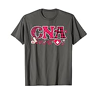 CNA Nurse Stethoscope Tools Hearts Valentine's Day Family T-Shirt