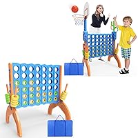 Ayeboovi Giant-4-in-A-Row Game Large Floor Game for Kids and Adults with Two Versions
