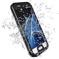 Galaxy S7 Waterproof Case, Dust Proof, Snow Proof, Shock Proof Case with Touched Transparent Screen Protector, Heavy Duty Protective Carrying Cover Case for Samsung Galaxy S7-Black