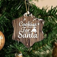 Personalized 3 Inch Cookies for Santa White Ceramic Ornament Holiday Decoration Wedding Ornament Christmas Ornament Birthday for Home Wall Decor Souvenir.